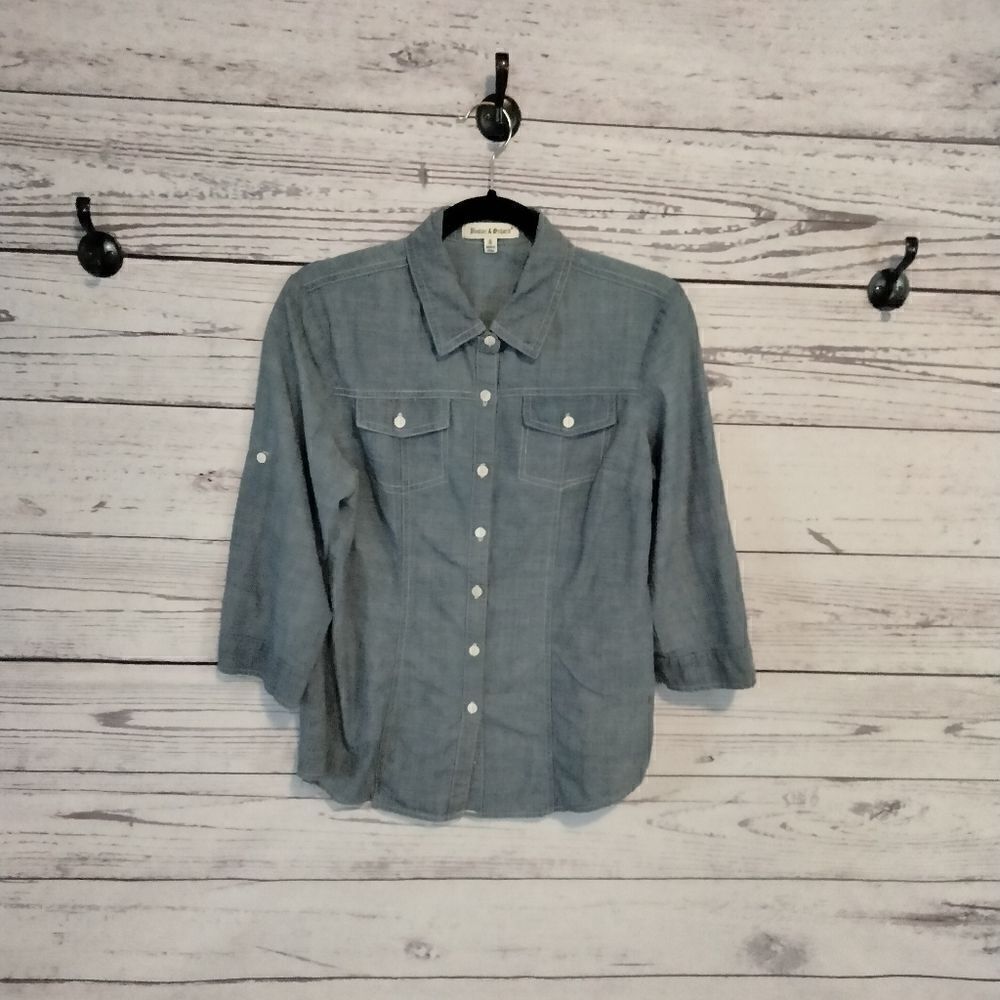 "Hester & orchard" woman's jean  shirt